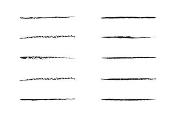 Vector large set different grunge brush strokes.