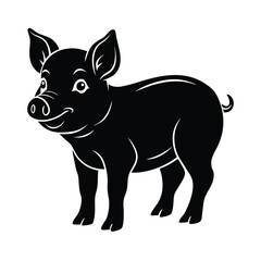 Piglet vector silhouette