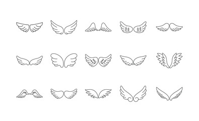 Hand Drawn Doodle Wings Graphic Pack