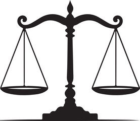 Scales of Justice Balanced on Central Post, Symbolizing Fairness, Law, Equality, Legal Judgment, Ethics and Legal System for Law Firms and Judicial