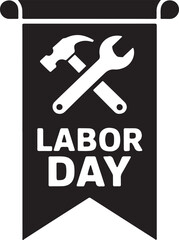 Banner with “Labor Day” vector illustration