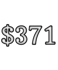 dollar sign on white background $371