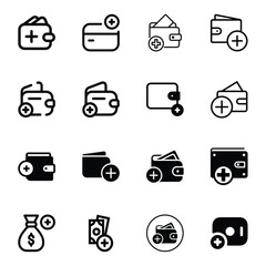 Add Money Icon. Add money icon for finance website, banking app, digital wallets, online payments, money transfer app, budgeting apps, and fintech platforms.