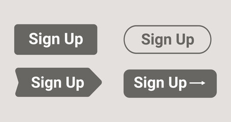 Different Sign-Up Button Styles, Unique Sign-Up Button Variations