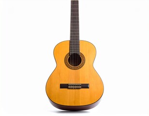 Obraz premium Wooden Acoustic Guitar Close-Up – Craftsmanship Meets Melody