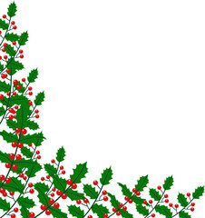 Leaf Christmas and Red Berries Decoration