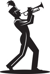 Marching musician vector illustration