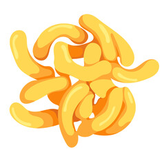 Cheese Puff Snack Illustration Isolated on White Background
