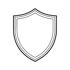 Obraz premium Line art illustration of a shield