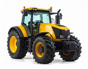 Fototapeta premium odern Yellow Agricultural Tractor – Strength in the Field