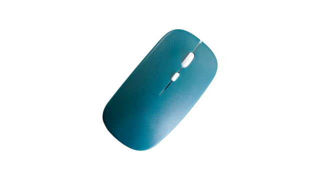 Modern wireless computer mouse isolated on transparent background