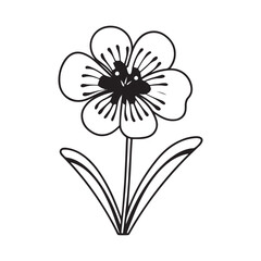 botanical graphic sketch drawing, trendy tiny tattoo design, floral elements vector illustration