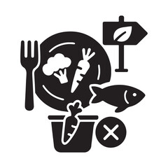 Eco friendly recycling symbol with green plant and nature elements