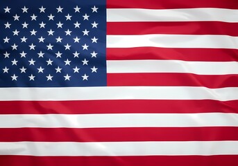 American Flag on white background