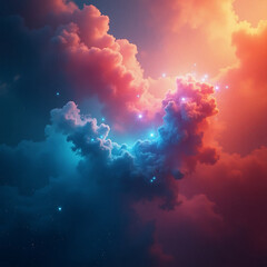 rainbow and clouds