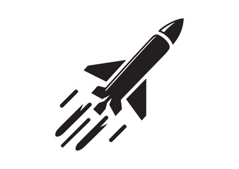Missile Silhouette Vector Illustration