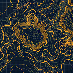 Background of the topographic map. Topographic map lines, contour background. Geographic abstract grid