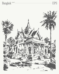 Experience the beauty of Elegant Thai Architecture in Bangkok set amidst lush green surroundings