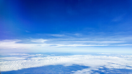 Fototapeta premium beautiful blue sky with white clouds background