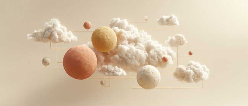 Adaptive Cloud Architecture Digital Diagram with Flowing Serverless Network Functions and Scalable Computational Elements for Modern Tech Solutions