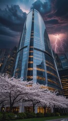 Skyscraper at Dusk &ndash; Tower Architecture with Dramatic Sky