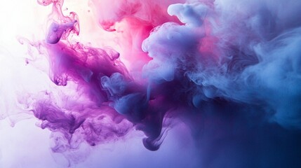 Fototapeta premium Abstract Purple and Blue Ink Swirl