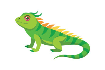 Fototapeta premium Iguana animal isolated on white background