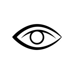 Minimalist futuristic eye logo for visual scanning AI concept and tech branding identity