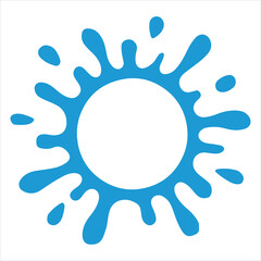 Fototapeta premium Artistic Blue Water Drop Clipart with Splash for Custom Sublimation Art