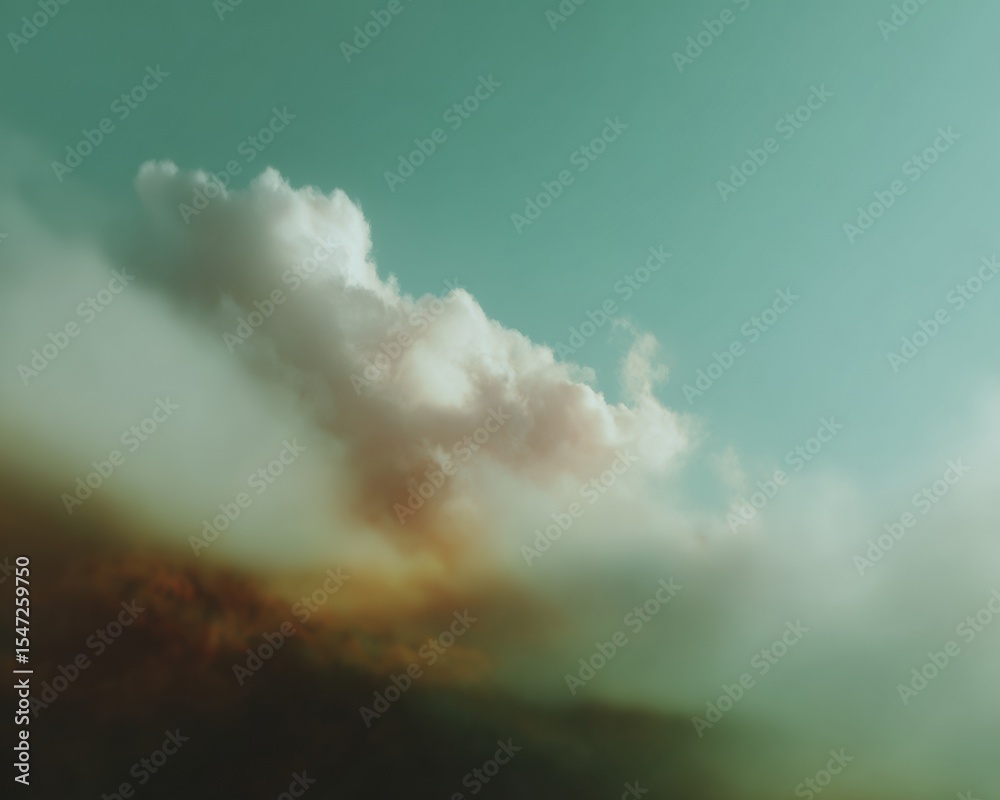 Poster cyan hue smooth gradient background with subtle paper texture for modern web design and digital clar