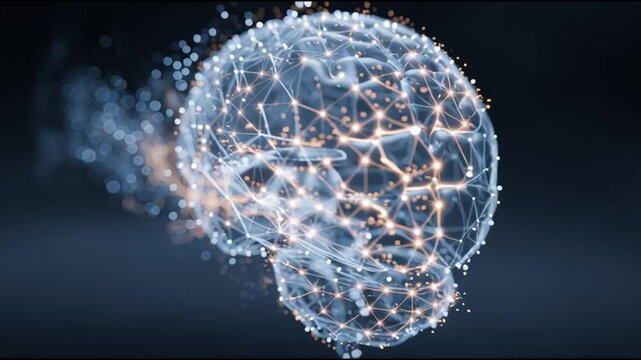 An engaging look into how artificial intelligence mimics brain functions through stunning digital art and animation techniques