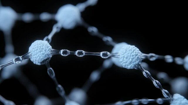 Futuristic Abstract Technology Neural Network Connection Background Animation - Powered by Adobe