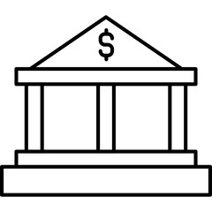 Bank Icon Line