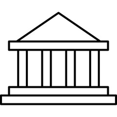 Bank Icon Line