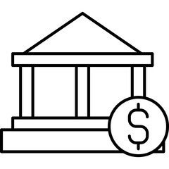 Bank Icon Line