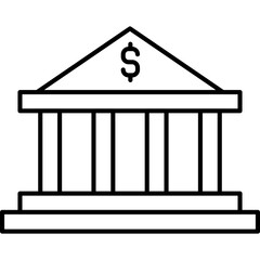 Bank Icon Line