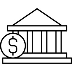 Bank Icon Line