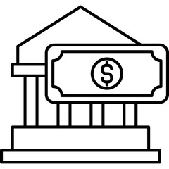 Bank Icon Line