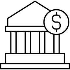 Bank Icon Line