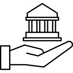 Bank Icon Line