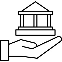 Bank Icon Line