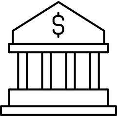 Bank Icon Line