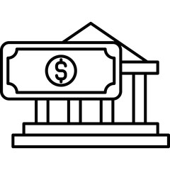 Bank Icon Line