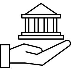 Bank Icon Line