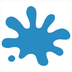 Obraz premium Blue Water Splash Clipart with Droplets for Creative Design Projects