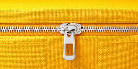 A close-up of a suitcase zipper being closed tightly