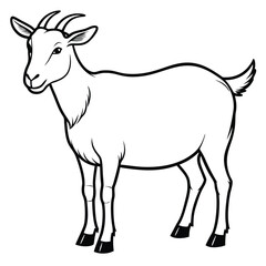 Obraz premium Goat outline sketch design