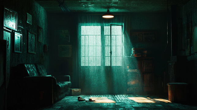 a digital static or glitch effects, dark cinematic lighting, dystopian mood, highly detailed, photorealistic, depth of field, clear bacground, 