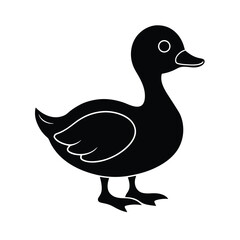 Duckling vector silhouette