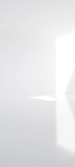 an empty white room with a glossy floor